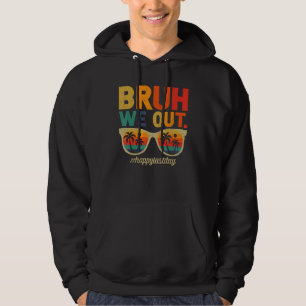 Retro sommar solglasögon Bruh Vi är ute sista skol Hoodie