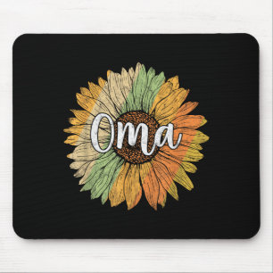 Retro sommar solros grafik för oma musmatta