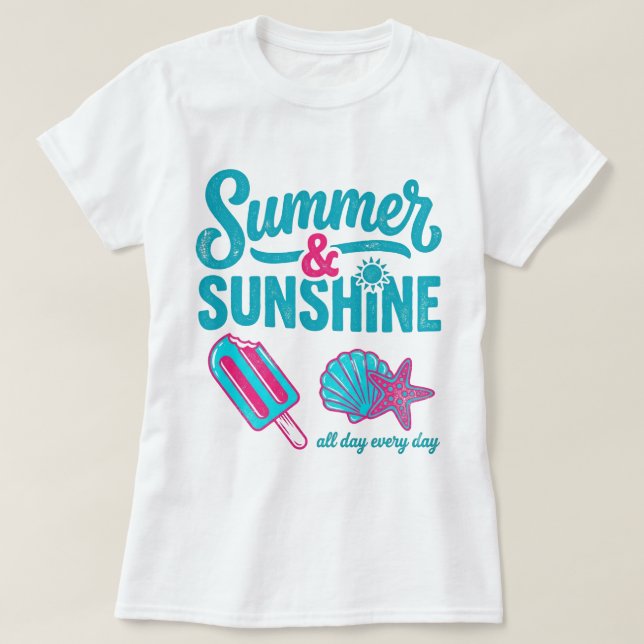 Retro sommar & solsken Beach Lover T-shirt (Design framsida)