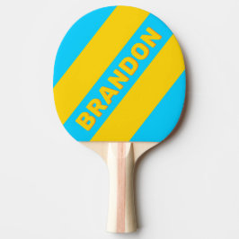 Retro sommar strand feta ränder med namn pingisracket