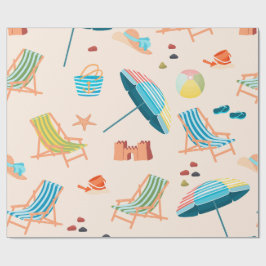 Retro sommar stranddag presentpapper - Sandslott