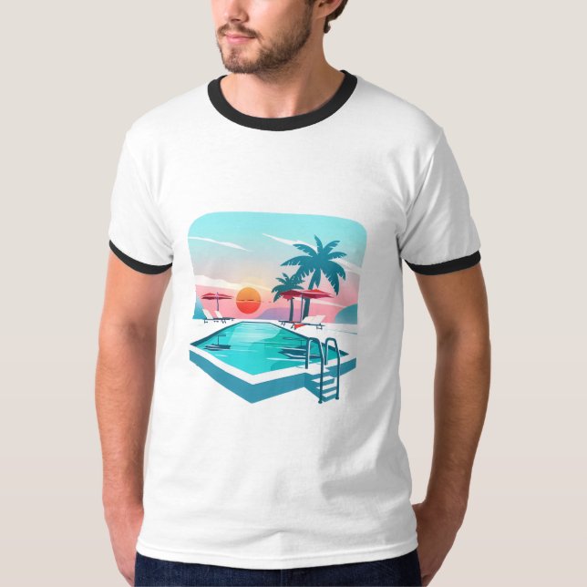 retro sommar t-shirt (Framsida)