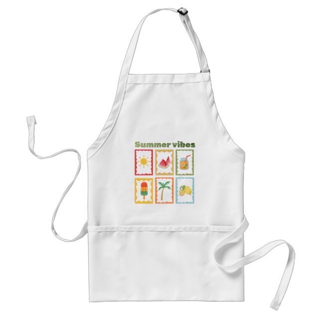 Retro sommar vibbar design  förkläde (Framsidan)