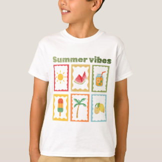 Retro sommar vibbar design med solsken t shirt