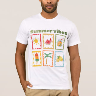Retro sommar vibbar design med solsken t shirt