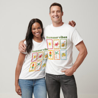 Retro sommar vibbar design t shirt