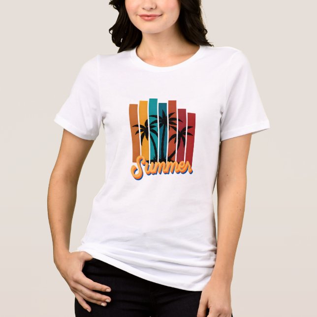 Retro sommar vibbar t-shirt (Framsida)