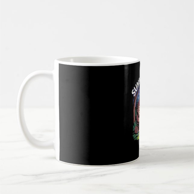 Retro sommarläger 2026 barn utomjording vibbar reg kaffemugg (Vänster)