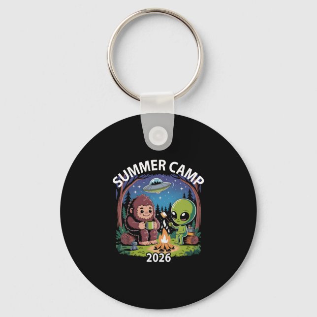 Retro sommarläger 2026 barn utomjording vibbar reg nyckelring (Framsida)