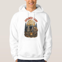 Retro sommarläger skelett bål design