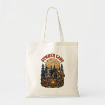 Retro sommarläger skelett bål design