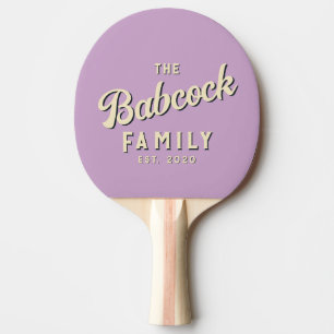 Retro sommarlila familjenamn & år från mitten av s pingisracket