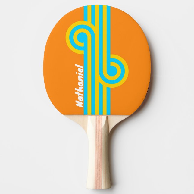 Retro sommarstrandloop med namn pingisracket (Framsidan)