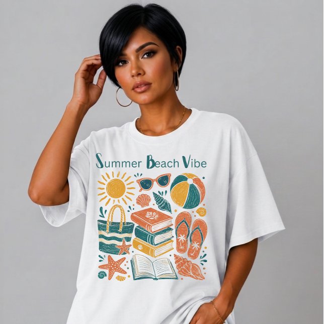 Retro sommarstrandstämning semester  t shirt (Skapare uppladdad)