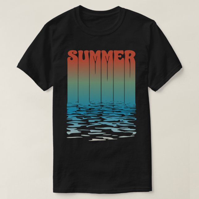 Retro-sommartext, effekt t shirt (Design framsida)