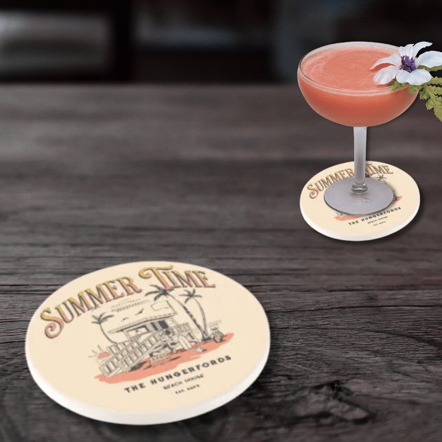 Retro, sommartid, illustration av båge underlägg (Skapare uppladdad)