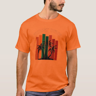 Retro sommarvibbar Palmträd Orange Grafisk T-Shirt