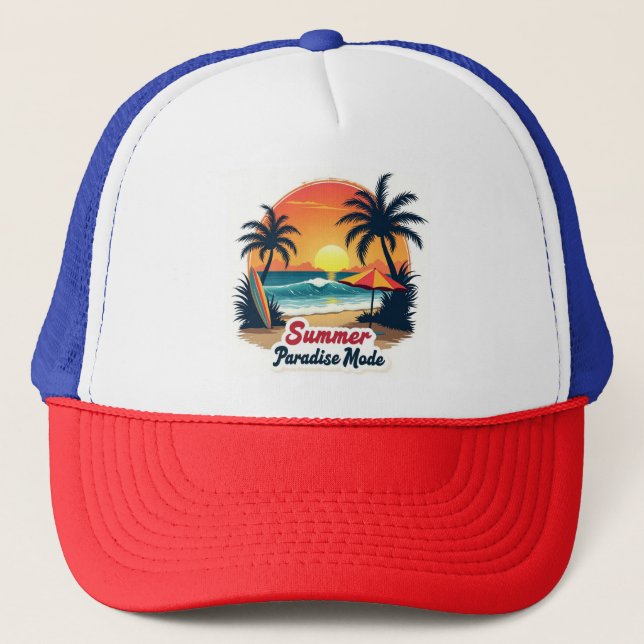 Retro Sommparadis Surf Stil Hatt Keps (Framsida)