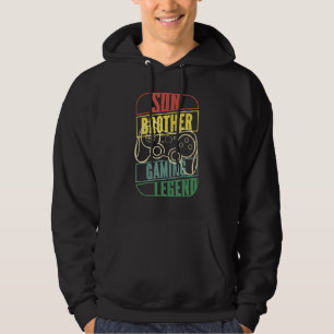 Retro Son Brother-spel för spelaren Syskon Video G Hoodie