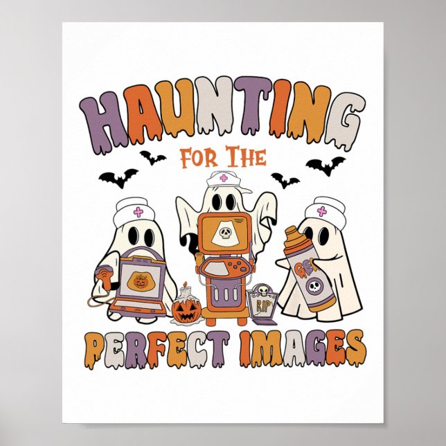 Retro Sonographer Ultrasound Tech Halloween Vascul Poster (Framsidan)
