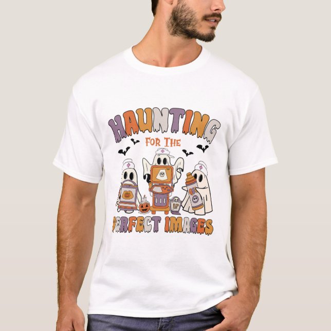 Retro Sonographer Ultrasound Tech Halloween Vascul T Shirt (Framsida)