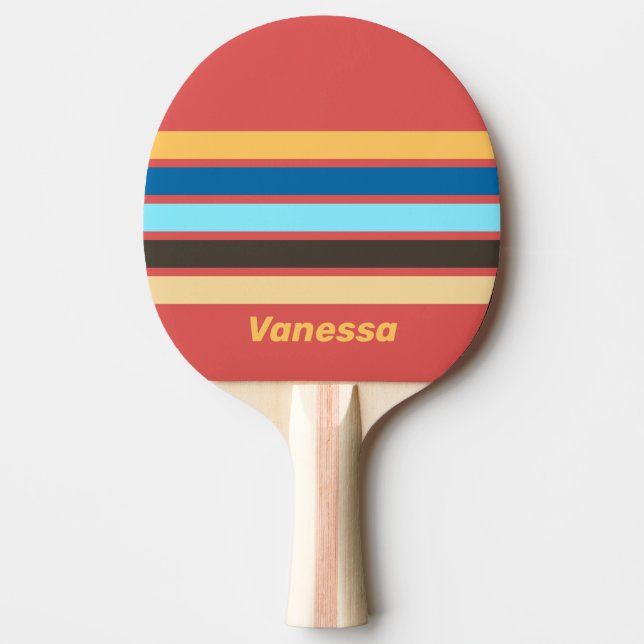 Retro Sorl över Randning med Namn Pingisracket (Framsidan)