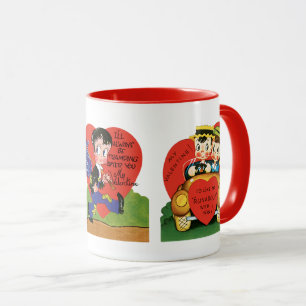 Retro Söt Alla Hjärtans Dag, 50-tals Kitsch Mugg
