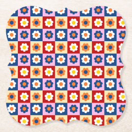 Retro Söt färgglad Blommönster  Underlägg Papper