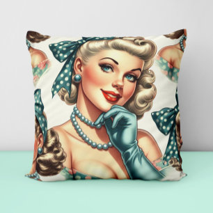 Retro Söt Klassisk Pinup Kudde
