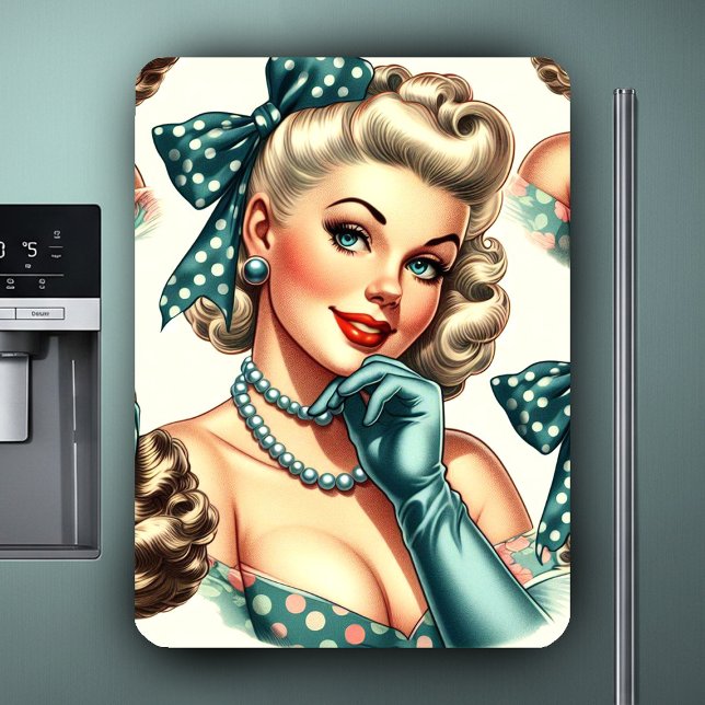 Retro Söt Klassisk Pinup Magnet (Skapare uppladdad)