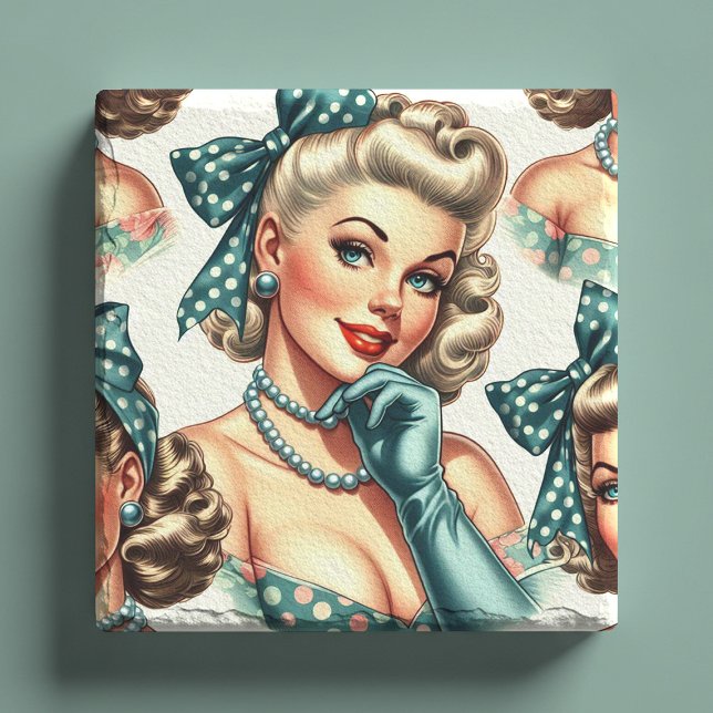 Retro Söt Klassisk Pinup Stenunderlägg (Skapare uppladdad)