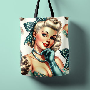 Retro Söt Klassisk Pinup Tygkasse