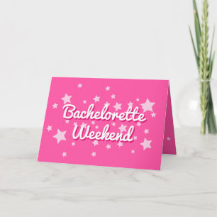 Retro Söt Rosa Malibu Stars Bachelorette Inbjudan