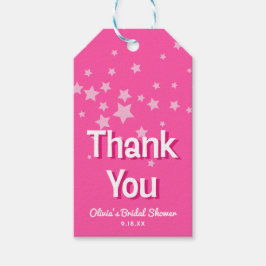 Retro Söt Rosa Malibu Stars Möhippa Favoriter Presentetikett