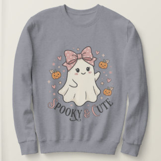 Retro Söt Spökbåge Halloween-grafik T Shirt