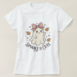 Retro Söt Spökbåge Halloween Grafisk T-Shirt