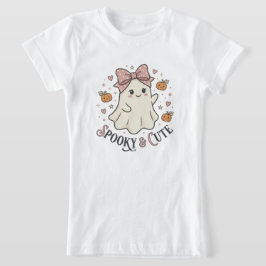 Retro Söt Spökbåge Halloween Grafisk T-Shirt