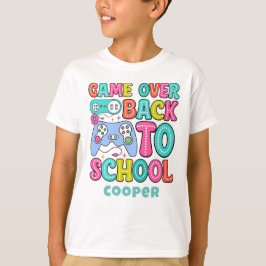 Retro söt tillbaka till gamer killar t-shirt