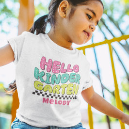 Retro söt tillbaka till skolan förskole t-shirt