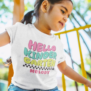 Retro söt tillbaka till skolan förskole t-shirt
