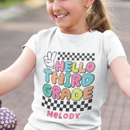 Retro söt tillbaka till skolan tredje klass t-shir t shirt