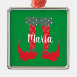 Retro söta älva fötter julpresent julgransprydnad metall