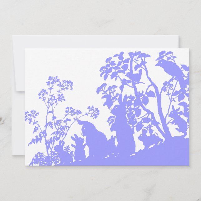 Retro Söta Djur Påsk Inbjudningar (Framsida)