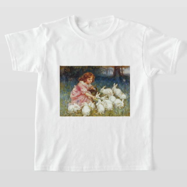 Retro Söta Djur Påsk T Shirt (Laydown)