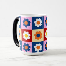 Retro Söta färgglada blommor Mönster