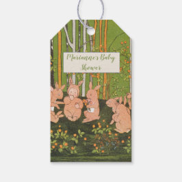 Retro Söta Kanin Barn Babykalas Presentetikett