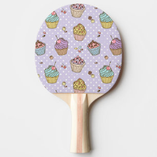Retro sötsakmönster pingisracket