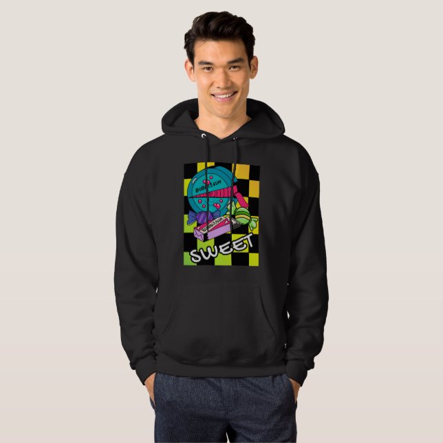 Retro Sött Som Karamell Hoodie (Hel framsida)