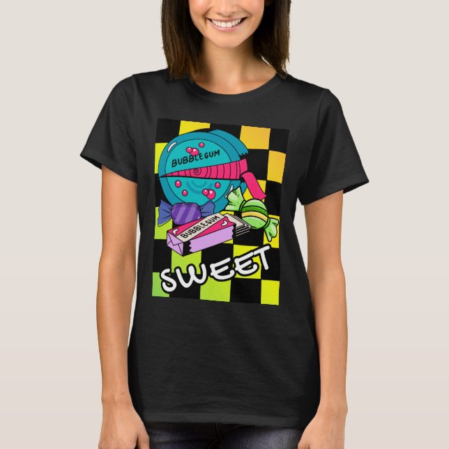 Retro Sött Som Karamell T Shirt (Framsida)