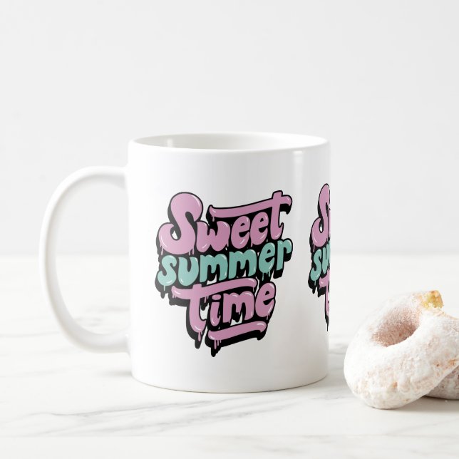 Retro Sött Sommarnöje Kaffemugg (Med munk)